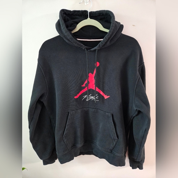 Jordan Other - Jordan Black Hoodie with Red Jumpman Logo